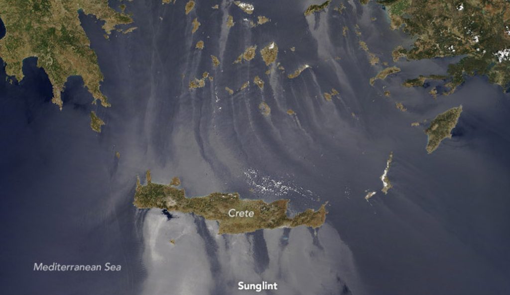 Εντυπωσιακό: Η NASA κατέγραψε το φαινόμενο Sunglint στο Αιγαίο (pic) | Pagenews.gr Εντυπωσιακό: Η NASA κατέγραψε το φαινόμενο Sunglint στο Αιγαίο (pic) | Pagenews.gr