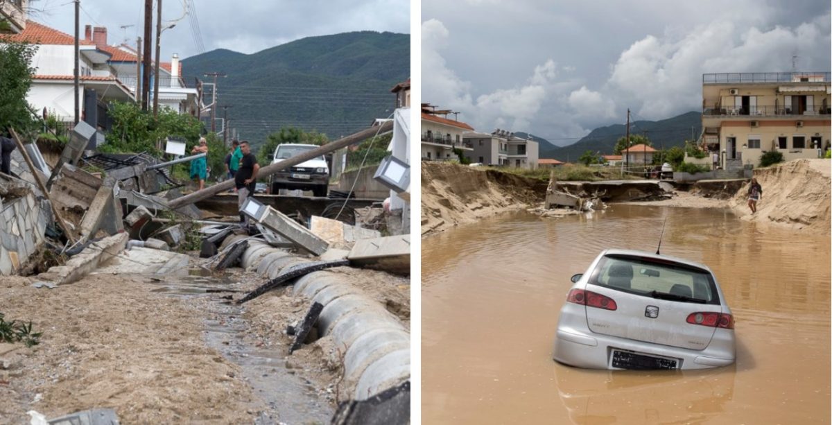 Βρασνά: Συγκλονιστικές εικόνες από την κακοκαιρία - Αυτοκίνητα 