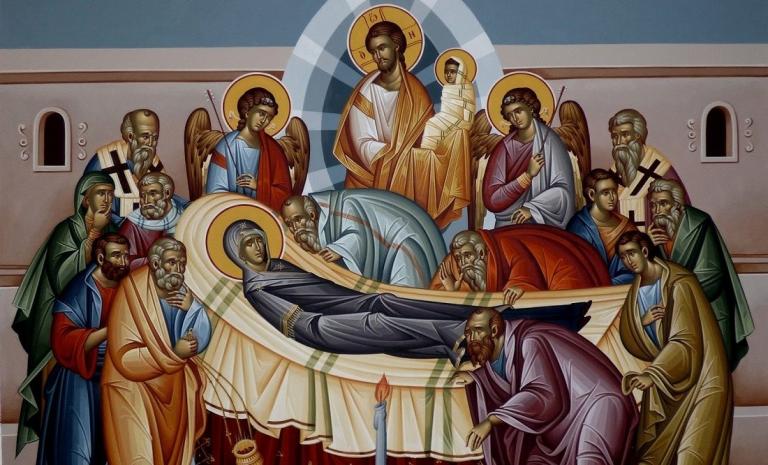 ΑποτÎλεσμα εικόνας για εικόνα τησ παναγιασ τησ κοιμήσεως της