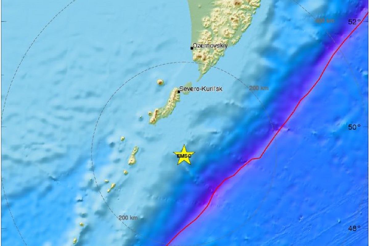Курильские острова землетрясение