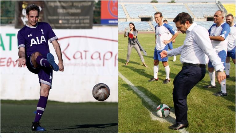 Τσίπρας – Μητσοτάκης: Όταν άφησαν την Βουλή και έτρεξαν στα γήπεδα (pics)