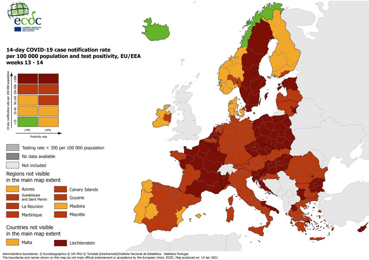 Χάρτες ECDC: Δείτε τον χάρτη