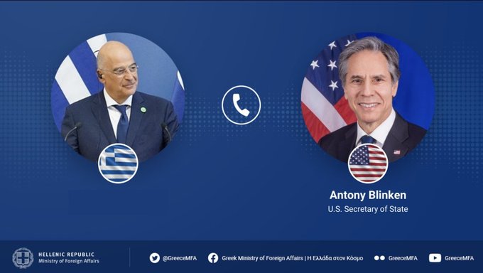 Πόλεμος στην Ουκρανία: Μπλίνκεν προς Δένδια - Η Ελλάδα είναι ζωτικής σημασίας σύμμαχος του ΝΑΤΟ