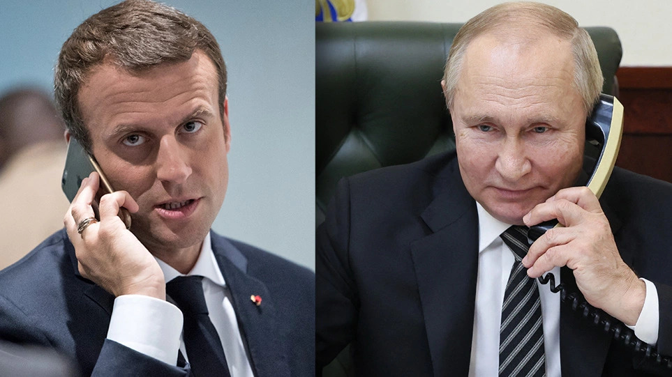 Πούτιν Μακρόν: Πάνω από δύο ώρες διήρκησε η τηλεφωνική επικοινωνία