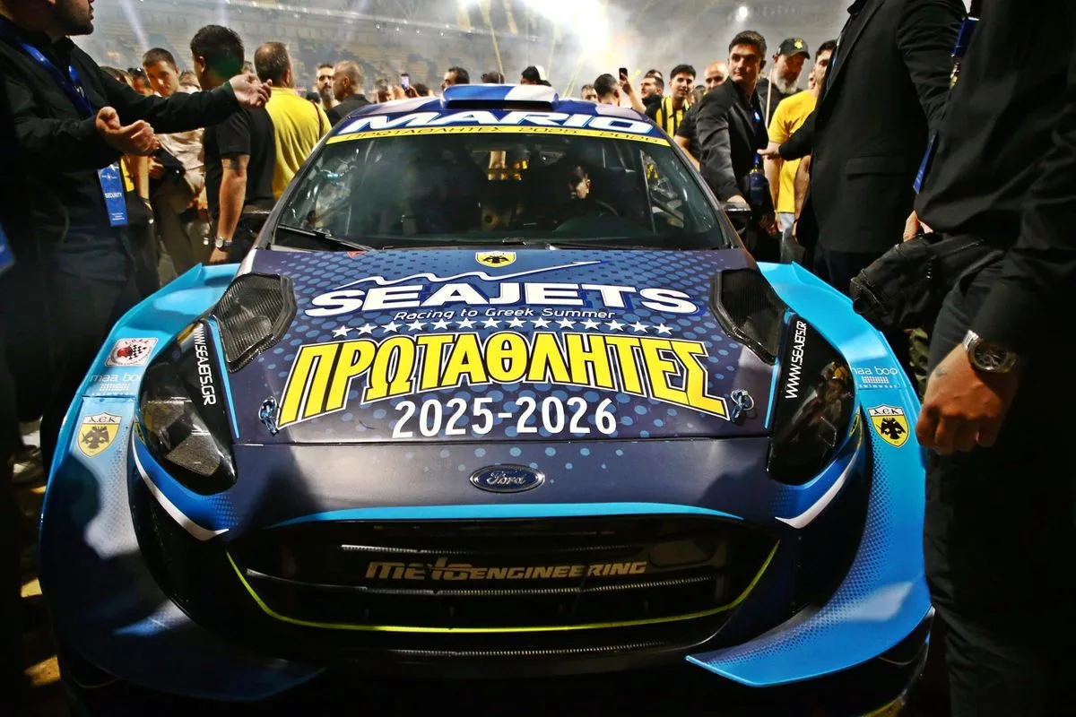 Μάριος Ηλιόπουλος: Το Ford Fiesta των 600+ ίππων που έφερε την κούπα στην Allwyn Arena [pics]